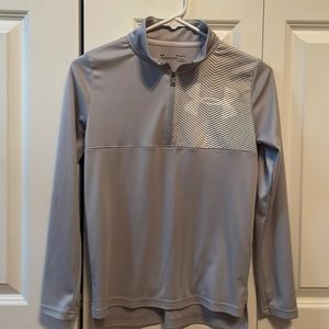 Boys size large under Armour gray quarter zip